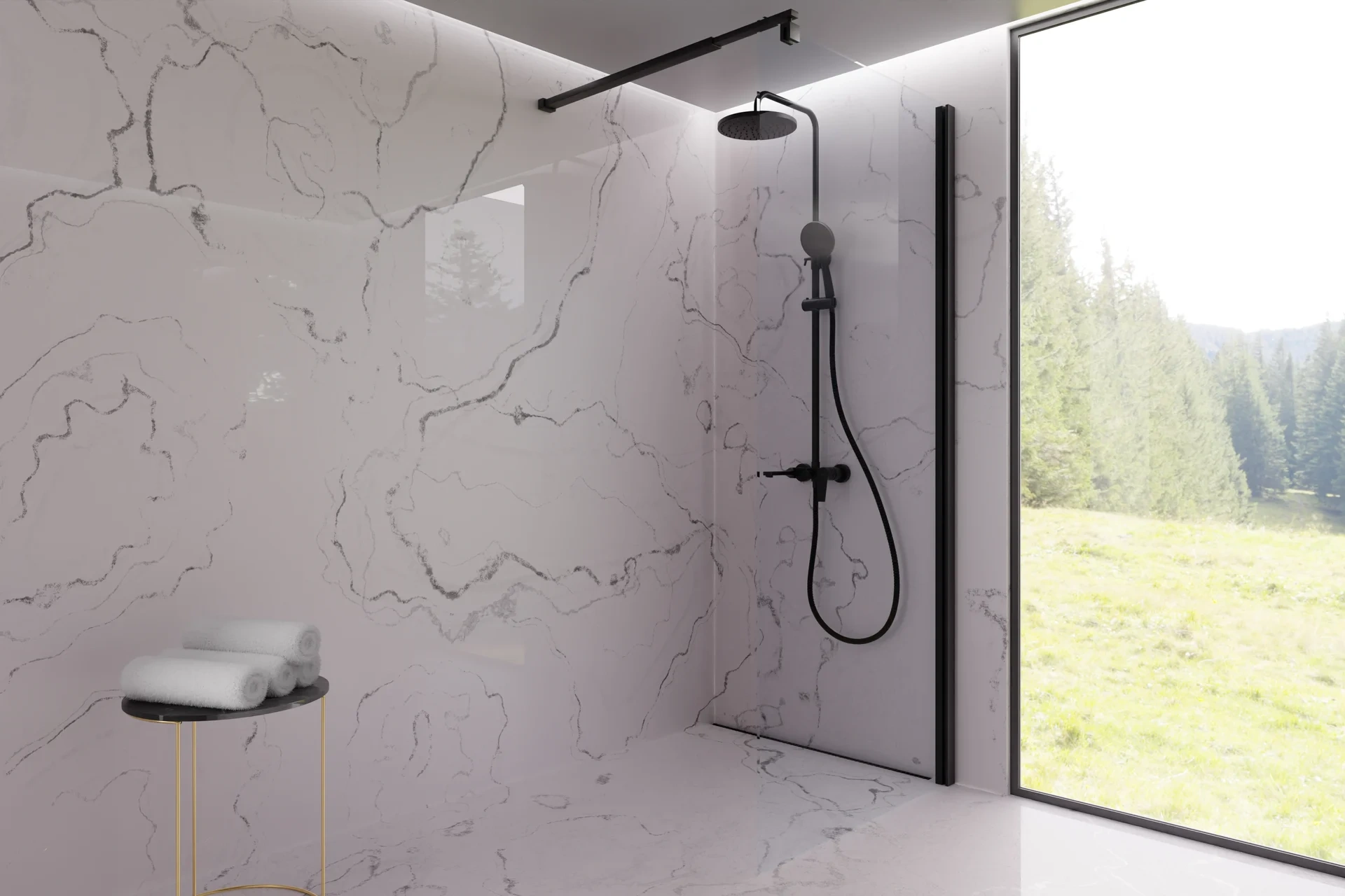 Shower set with rain shower, MAGIC